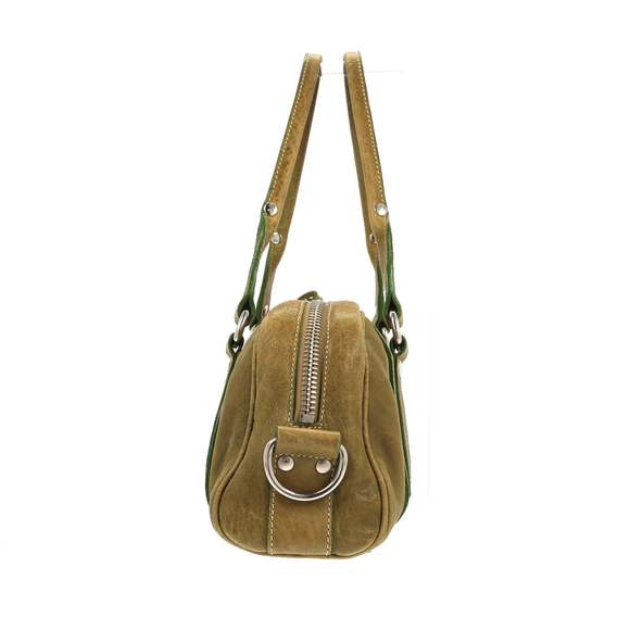 MIU MIU Shoulder Bag in Green Leather - Picture 2 of 12